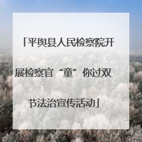 平舆县人民检察院开展检察官“童”你过双节法治宣传活动
