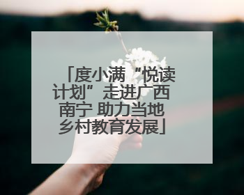 度小满“悦读计划”走进广西南宁 助力当地乡村教育发展