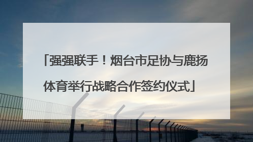 强强联手！烟台市足协与鹿扬体育举行战略合作签约仪式