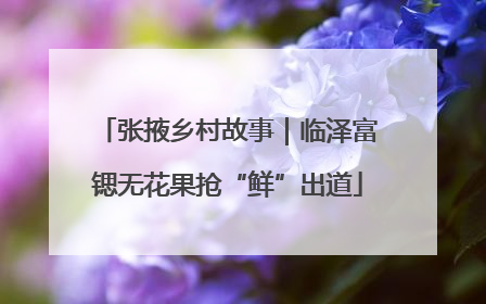 张掖乡村故事｜临泽富锶无花果抢“鲜”出道