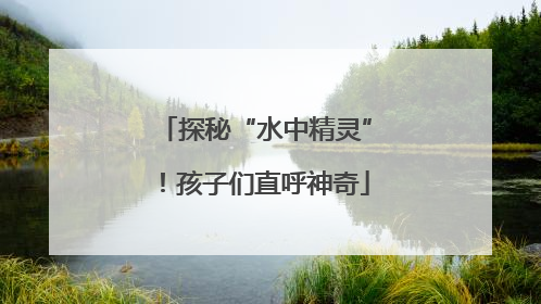 探秘“水中精灵”！孩子们直呼神奇
