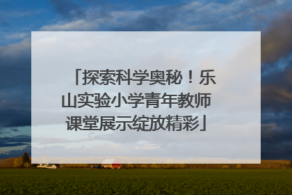 探索科学奥秘！乐山实验小学青年教师课堂展示绽放精彩