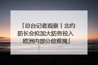 总台记者观察丨北约防长会拟加大防务投入 欧洲内部分歧难掩