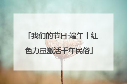 我们的节日·端午丨红色力量激活千年民俗