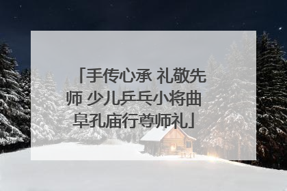 手传心承 礼敬先师 少儿乒乓小将曲阜孔庙行尊师礼