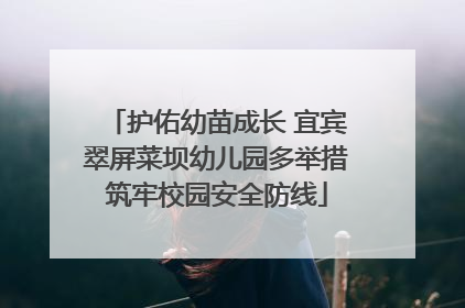 护佑幼苗成长 宜宾翠屏菜坝幼儿园多举措筑牢校园安全防线