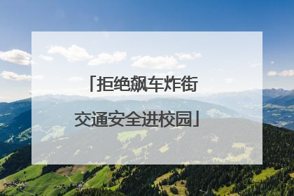 拒绝飙车炸街 交通安全进校园