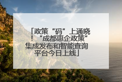 政策“码”上通晓！“成都惠企政策”集成发布和智能查询平台今日上线