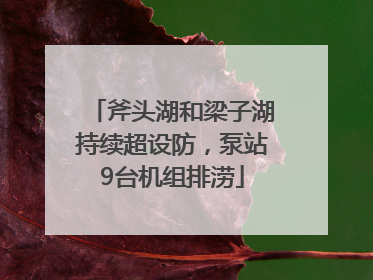 斧头湖和梁子湖持续超设防，泵站9台机组排涝
