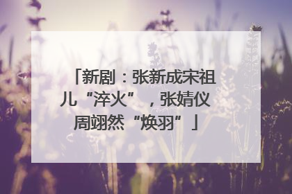 新剧：张新成宋祖儿“淬火”，张婧仪周翊然“焕羽”