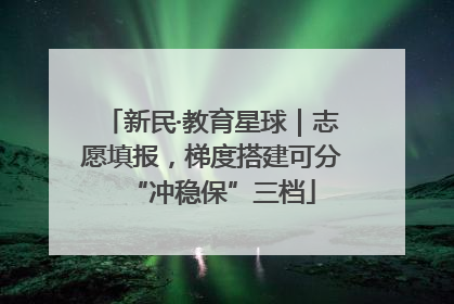 新民·教育星球｜志愿填报，梯度搭建可分“冲稳保”三档