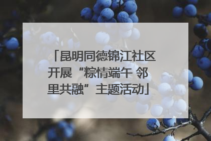 昆明同德锦江社区开展“粽情端午 邻里共融”主题活动