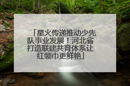 星火传递推动少先队事业发展！河北省打造联建共育体系让红领巾更鲜艳