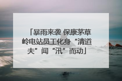暴雨来袭 保康茅草岭电站员工化身“清道夫”闻“汛”而动