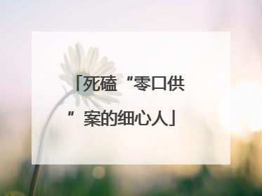 死磕“零口供”案的细心人