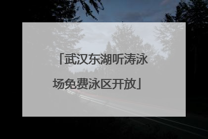 武汉东湖听涛泳场免费泳区开放