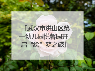 武汉市洪山区第一幼儿园悦馨园开启“绘”梦之旅