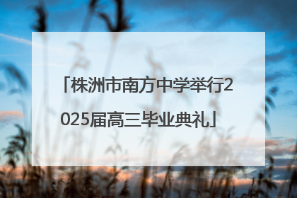 株洲市南方中学举行2025届高三毕业典礼