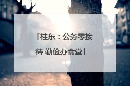 桂东：公务零接待 勤俭办食堂