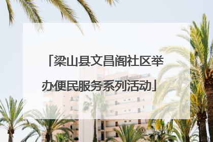 梁山县文昌阁社区举办便民服务系列活动