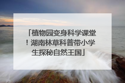 植物园变身科学课堂！湖南林草科普带小学生探秘自然王国