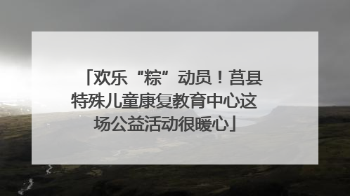 欢乐“粽”动员！莒县特殊儿童康复教育中心这场公益活动很暖心