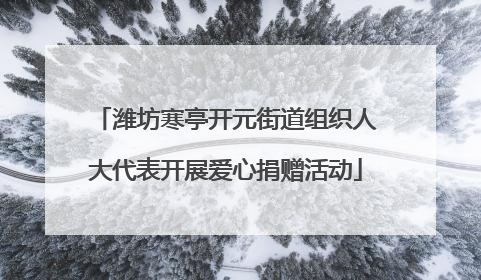 潍坊寒亭开元街道组织人大代表开展爱心捐赠活动