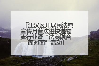 江汉区开展民法典宣传月普法进快递物流行业暨“法商融合面对面”活动