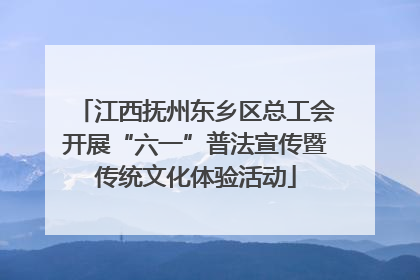 江西抚州东乡区总工会开展“六一”普法宣传暨传统文化体验活动