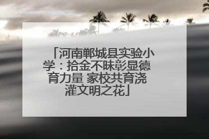 河南郸城县实验小学：拾金不昧彰显德育力量 家校共育浇灌文明之花