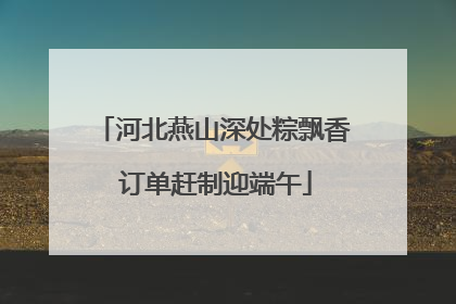 河北燕山深处粽飘香 订单赶制迎端午