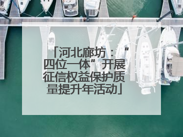 河北廊坊：“四位一体”开展征信权益保护质量提升年活动