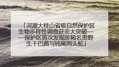 河源大桂山省级自然保护区生物多样性调查获重大突破——保护区首次发现珍稀名贵野生干巴菌与钝尾两头蛇