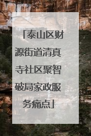 泰山区财源街道清真寺社区聚智破局家政服务痛点
