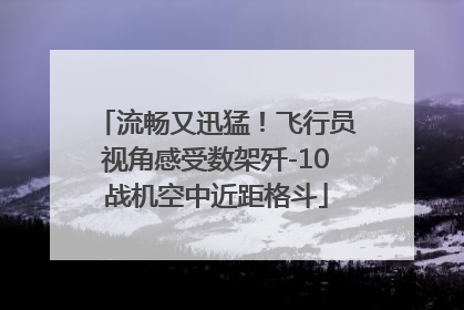 流畅又迅猛！飞行员视角感受数架歼-10战机空中近距格斗