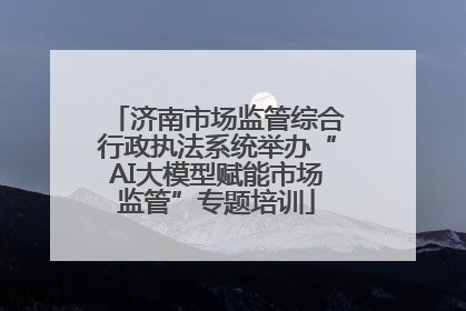 济南市场监管综合行政执法系统举办“AI大模型赋能市场监管”专题培训