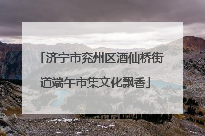 济宁市兖州区酒仙桥街道端午市集文化飘香