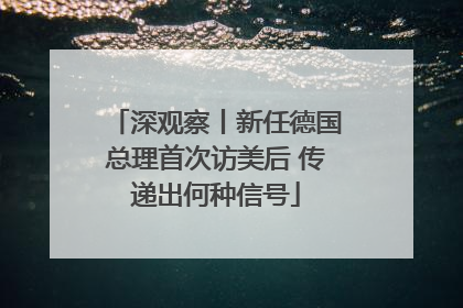 深观察丨新任德国总理首次访美后 传递出何种信号