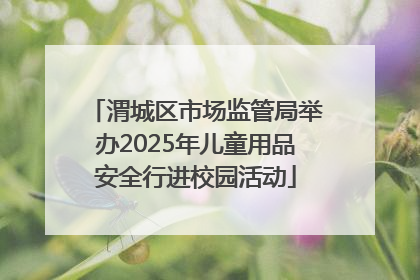 渭城区市场监管局举办2025年儿童用品安全行进校园活动
