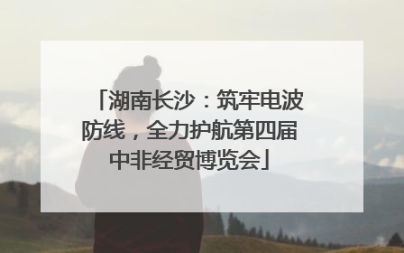 湖南长沙：筑牢电波防线，全力护航第四届中非经贸博览会