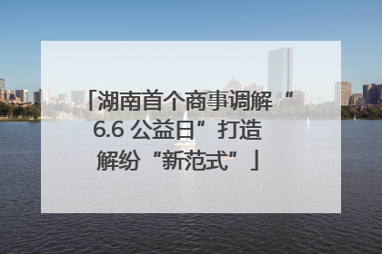 湖南首个商事调解“6.6 公益日”打造解纷“新范式”
