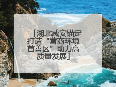 湖北咸安锚定打造“营商环境首善区”助力高质量发展