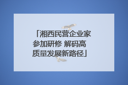 湘西民营企业家参加研修 解码高质量发展新路径
