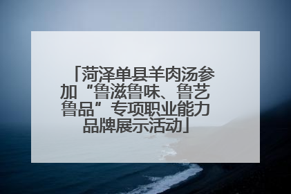 菏泽单县羊肉汤参加“鲁滋鲁味、鲁艺鲁品”专项职业能力品牌展示活动