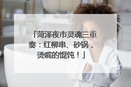 菏泽夜市灵魂三重奏：红柳串、砂锅，烫嘴的馄饨！
