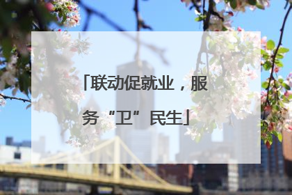 联动促就业，服务“卫”民生