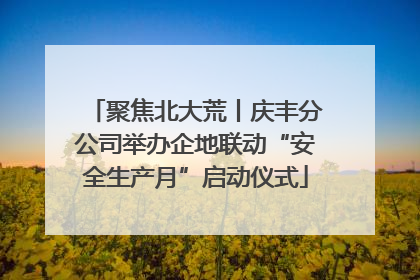 聚焦北大荒丨庆丰分公司举办企地联动“安全生产月”启动仪式