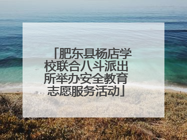 肥东县杨店学校联合八斗派出所举办安全教育志愿服务活动