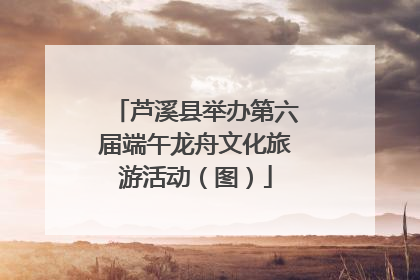 芦溪县举办第六届端午龙舟文化旅游活动（图）