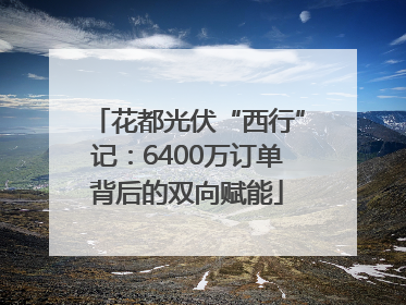 花都光伏“西行”记：6400万订单背后的双向赋能